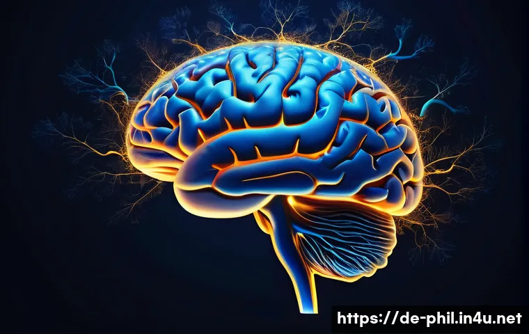 의식 연구와 철학적 논쟁 - **Prompt:** "A highly detailed, abstract representation of the human brain as a glowing, intricate n...